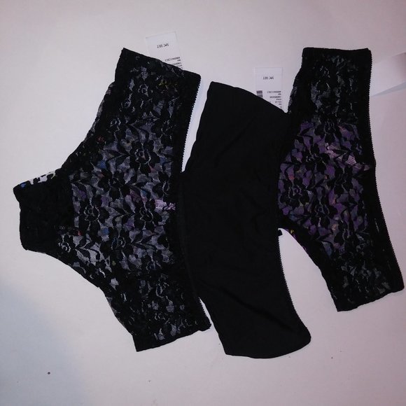 Set of 3 Deb Panty Low Rise Black‎ Lace Colorful New - Picture 7 of 7